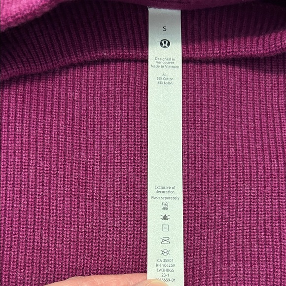 Lululemon Cotton-Blend Mock Neck Sweater Size Small - Picture 8 of 13